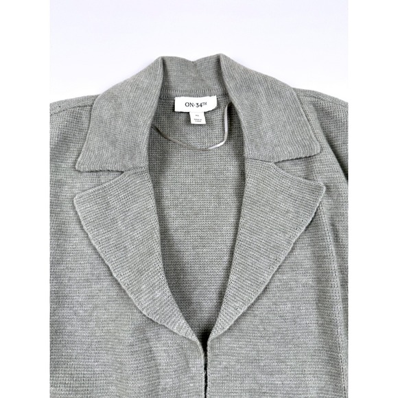 ON 34TH Women's Light Grey Heather Textured Knit Blazer - XS New Without‎ Tags - Picture 4 of 9